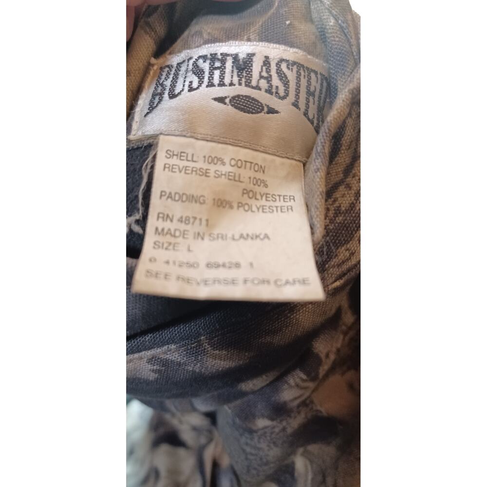 BushMaster Size Large Reversible Camouflage Hunting Jacket with Blaze Orange - Picture 5 of 6